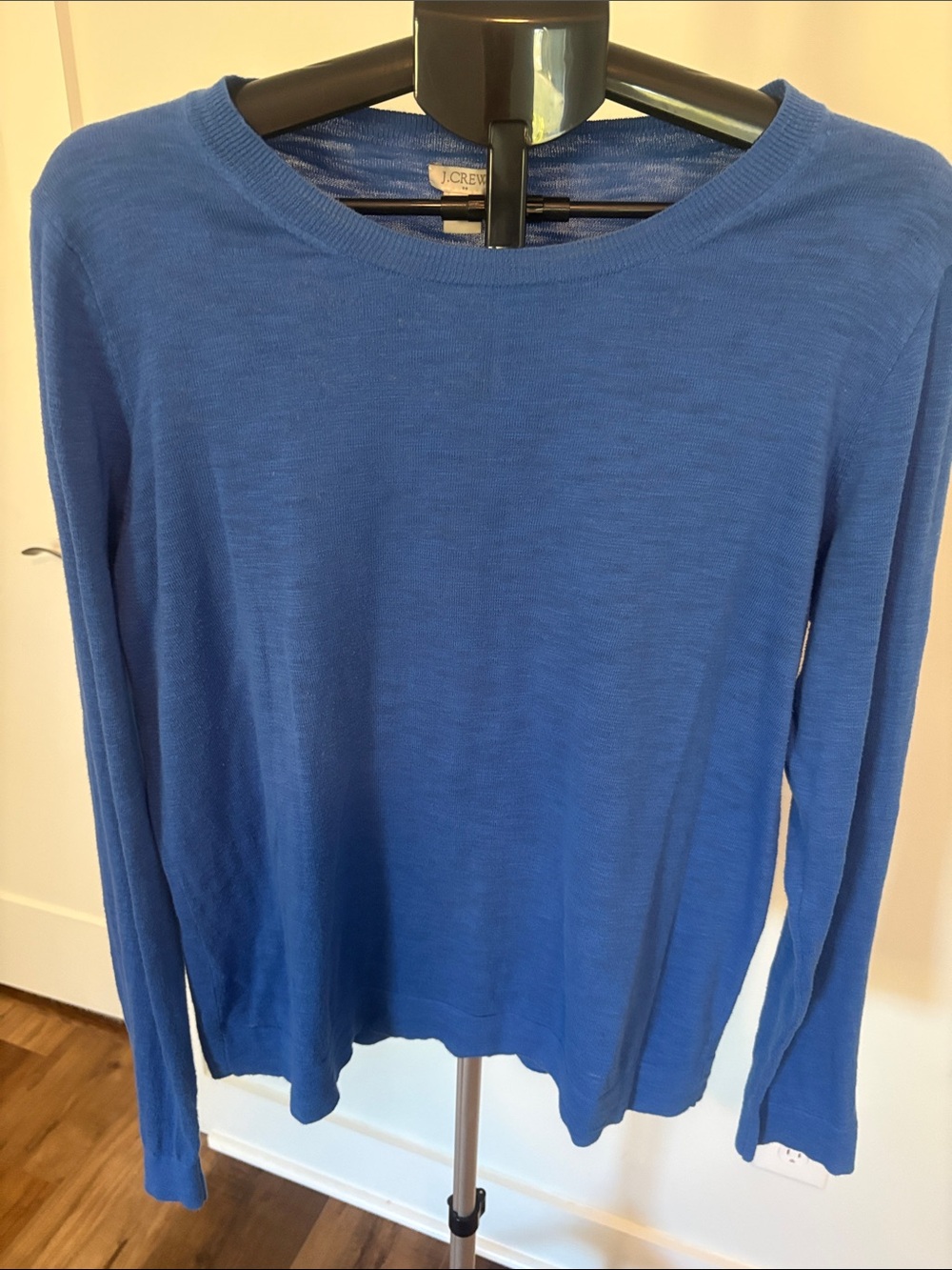 J. Crew Women's Bright Blue Long Sleeve Lightweight Crewneck